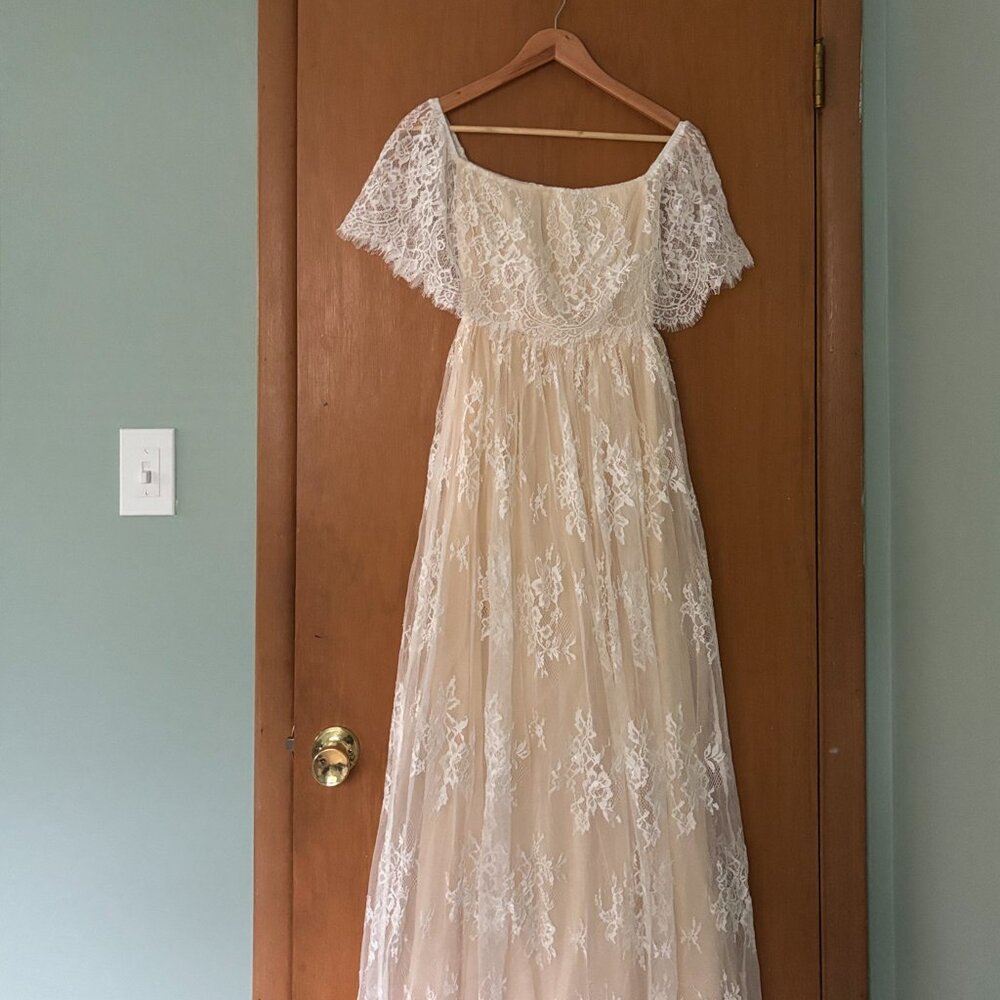 Baltic Born Guinevere White Lace Maxi Dress